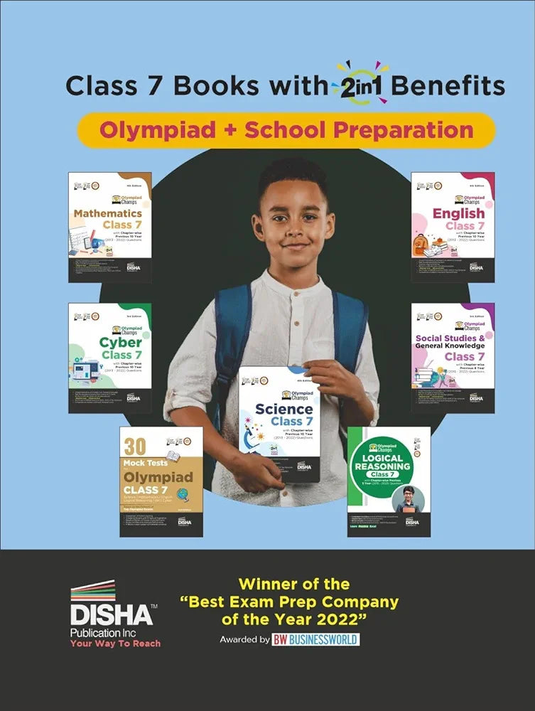 Olympiad Champs Logical Reasoning Class 7 with Chapter-wise Previous 5 Year (2018 – 2022) Questions | Complete Prep Guide with Theory, PYQs, Past & Practice Exercise | [Paperback] Disha Experts