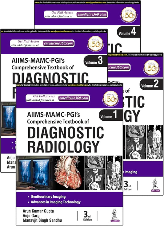 AIIMS-MAMC-PGI’s Comprehensive Textbook of Diagnostic Radiology (4 Volume Set) by Arun Kumar Gupta (Hardcover)