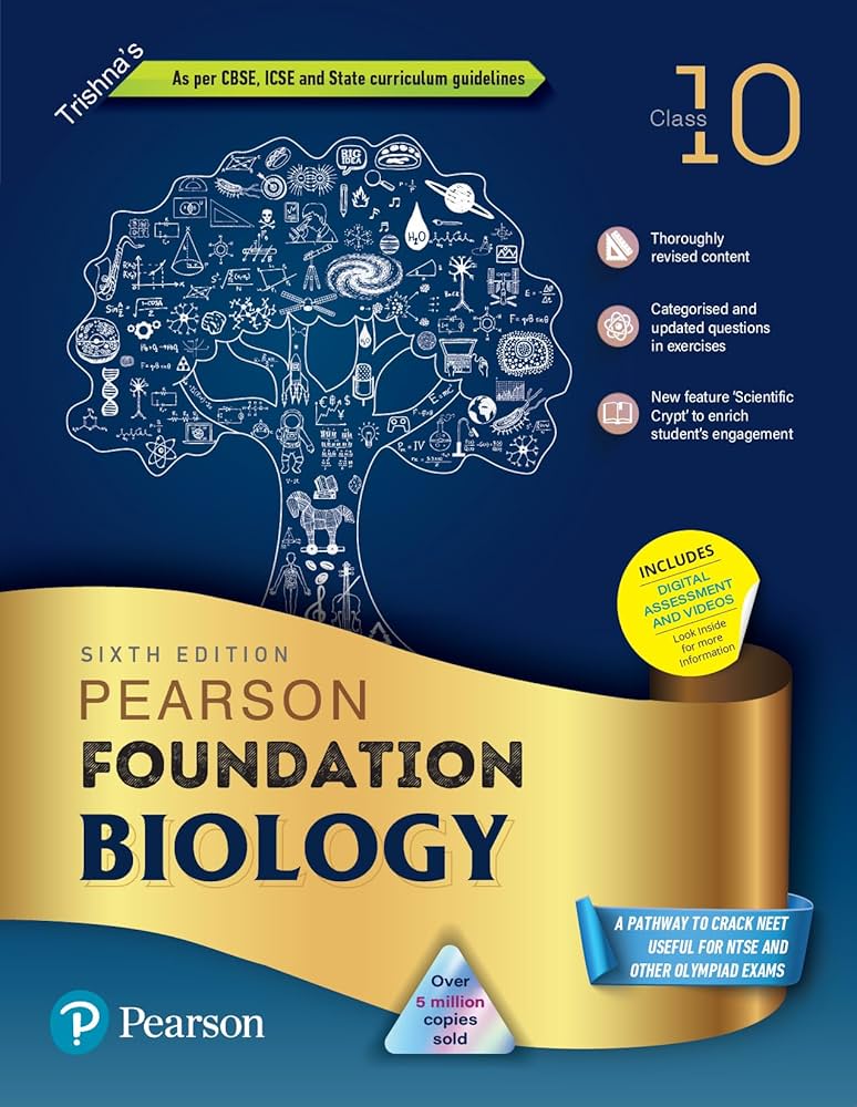 Pearson IIT Foundation'24 Biology Class 10, As Per CBSE, ICSE . For JEE | NEET | NSTE | Olympiad|Free access to elibrary, vidoes & Myinsights Self Preparation - 6th Edition By Pearson