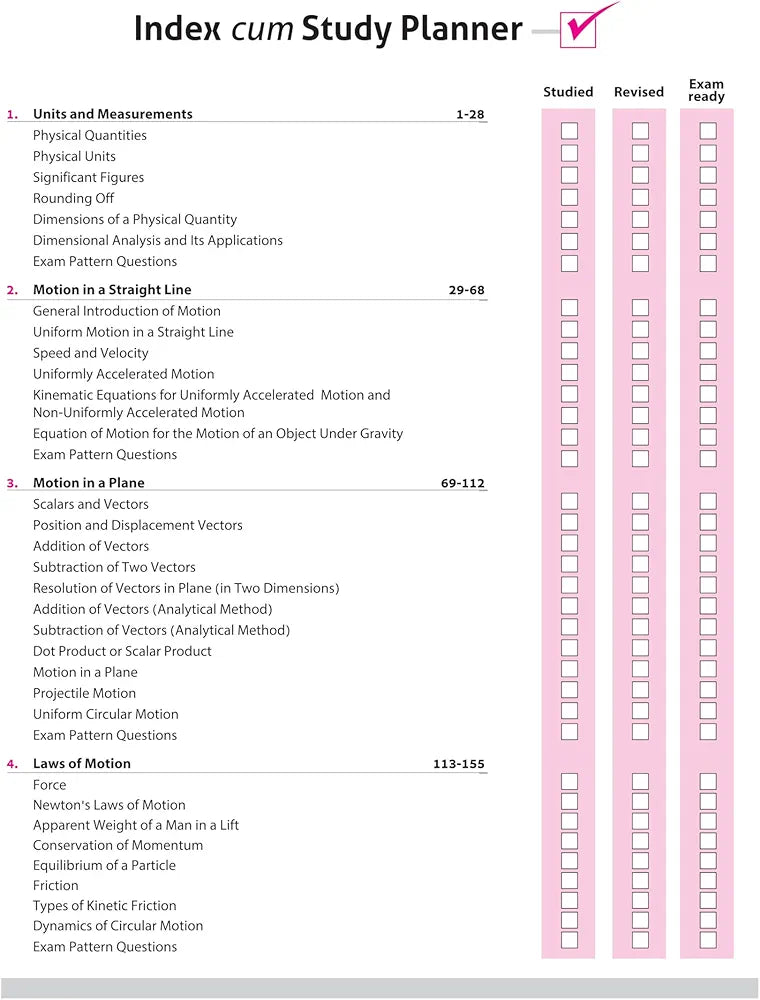 Arihant All in One Physics Class 11 for CBSE Exams 2025-26 | Revised Edition as per latest syllabus | Simplified Theory, In Text & Chapter Exercises, All Types of Exam Pattern Questions, CBQs, MCQs, A-R, Case Based, Sample Question Papers, Mind Maps