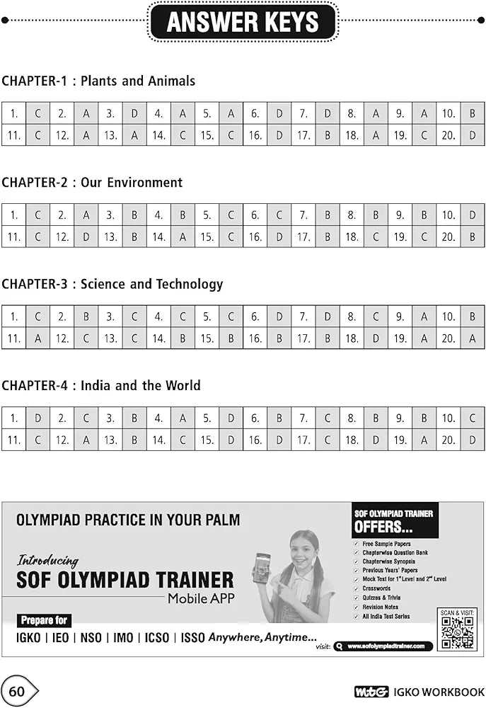 MTG International General Knowledge Olympiad (IGKO) Workbook for Class 9 - MCQs & Achievers Section - SOF IGKO Olympiad Preparation Books For 2024-2025 Exam
