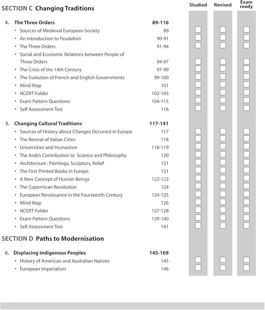 Arihant All in One History Class 11 for CBSE Exams 2025-26 | Simplified Theory, All Types of Exam Pattern Questions, Diksha & Other Imp. Ques, CBQs, MCQs, A-R, Source Based, Sample Question Papers, Mind Maps, & Project Work