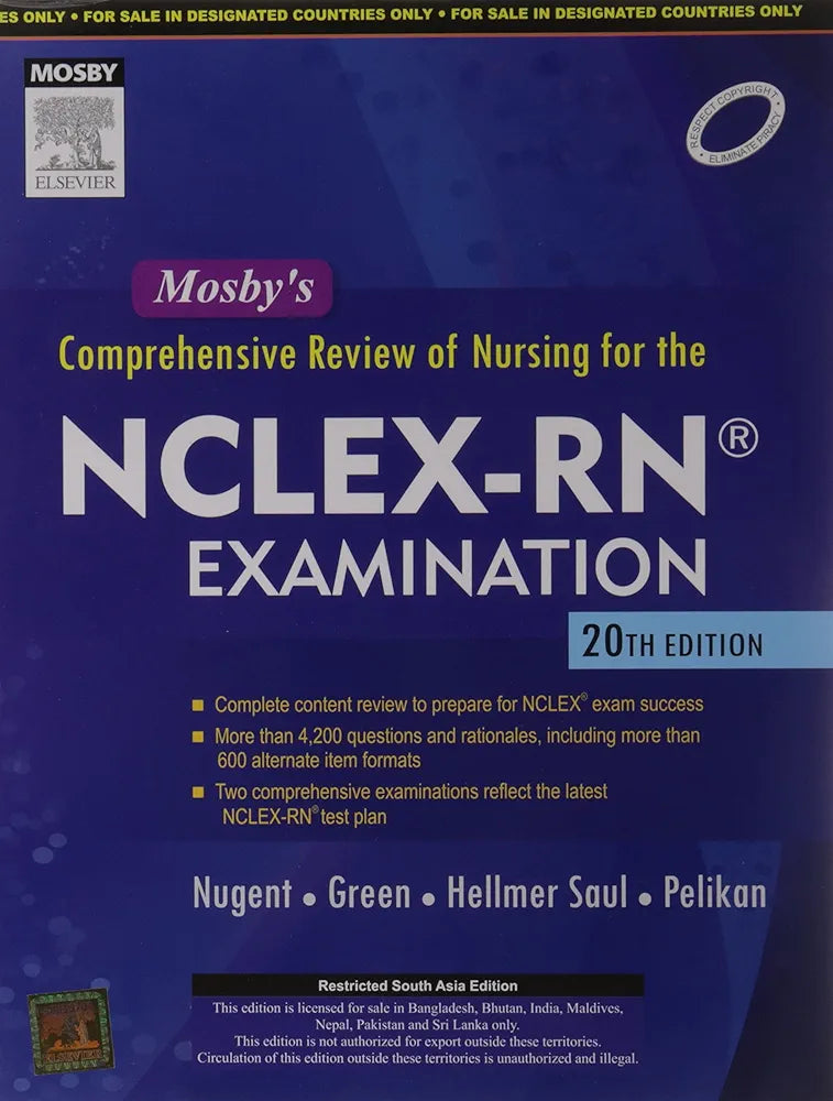 MOSBY'S COMPREHENSIVE REVIEW OF NURSING FOR NCLEX-RNR EXAMINATION by Nugent.Green 20th Edition