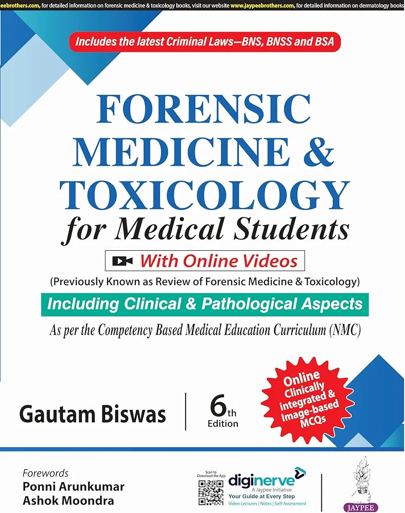 Forensic Medicine & Toxicology for Medical Students by Gautam Biswas 6th Edition