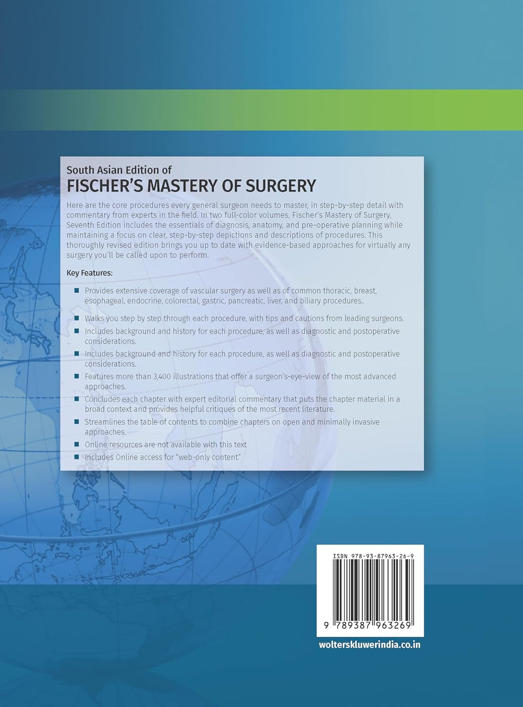 FISCHER`S
Mastery of Surgery,                      7th edition (only volume 2)
