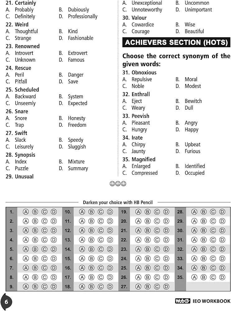 MTG International English Olympiad (IEO) Workbook for Class 7 - MCQs, Previous Years Solved Paper and Achievers Section - SOF Olympiad Preparation Books For 2024-2025 Exam