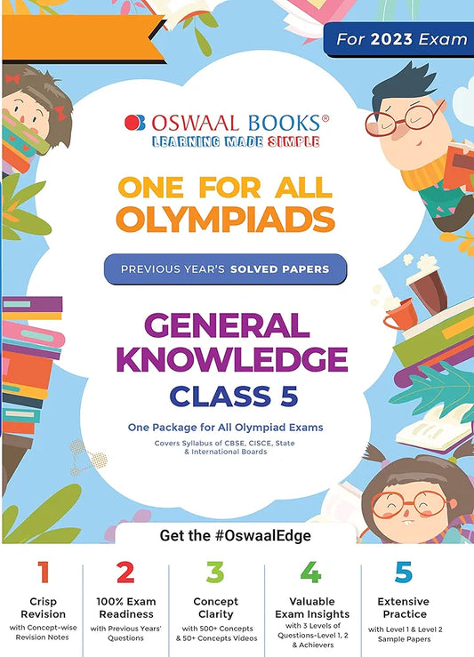 Oswaal One For All Olympiad Previous Years' Solved Papers, Class-3 General Knowledge Book (Useful book for all Olympiads) (For 2023 Exam)