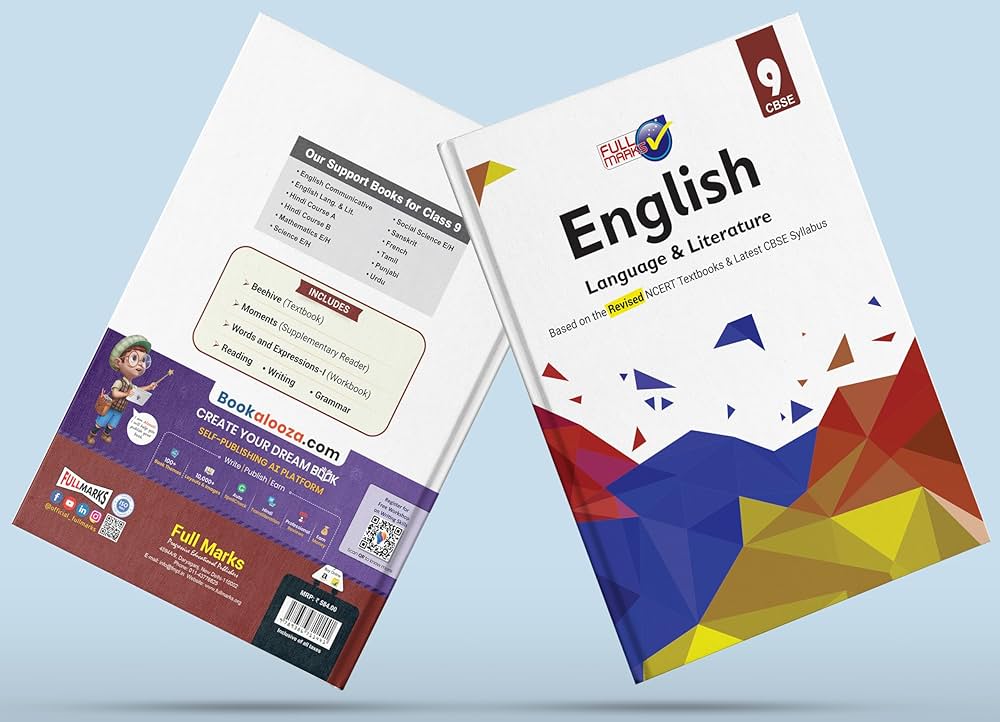 FULL MARKS ENGLISH LANGUAGE N LITERATURE REVISED NCERT TEXTBOOK LATEST CBSE SYLLABUS CLASS 9