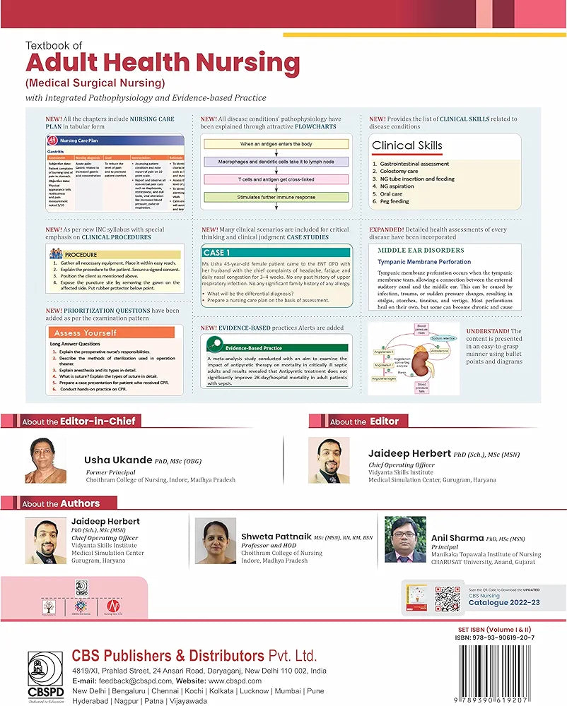 Textbook of Adult Health Nursing (Vol I and II) by Usha Ukande