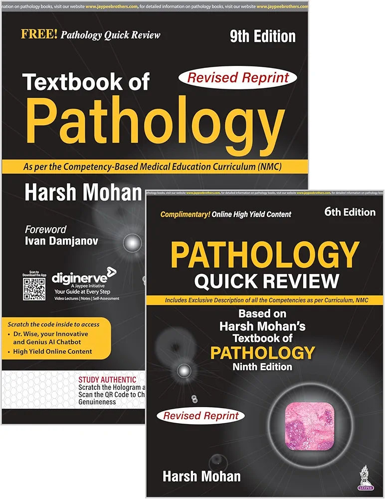 TEXTBOOK OF PATHOLOGY (FREE PATHOLOGY QUICK REVIEW) by Harsh Mohan 9th edition hardcover