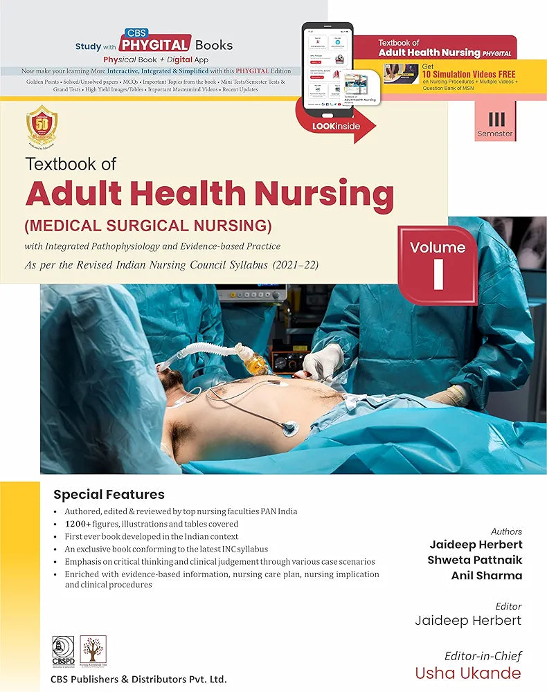 Textbook of Adult Health Nursing (Vol I and II) by Usha Ukande