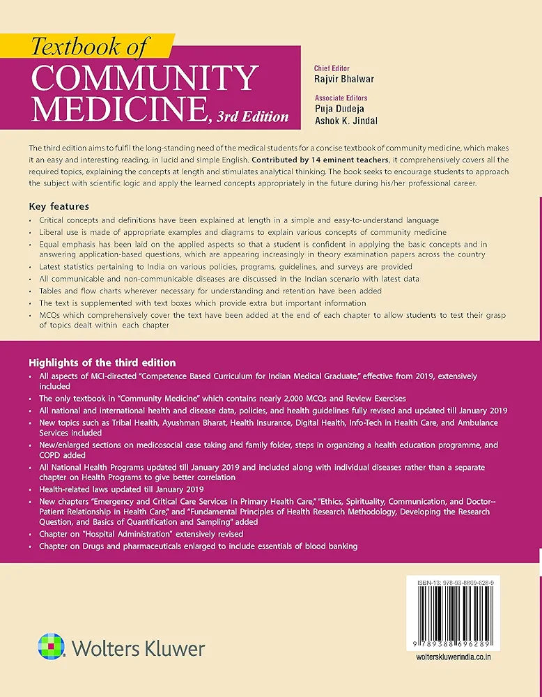 Textbook of Community Medicine, 3rd edition by Rajvir Bhalwar