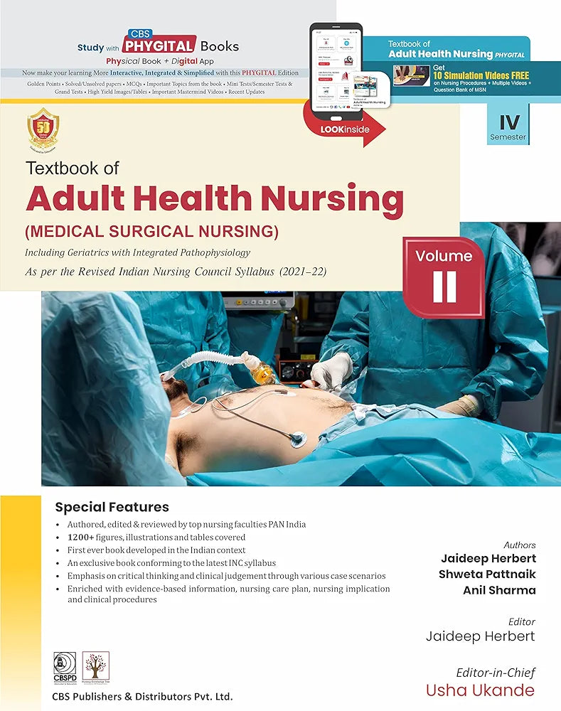 Textbook of Adult Health Nursing (Vol I and II) by Usha Ukande