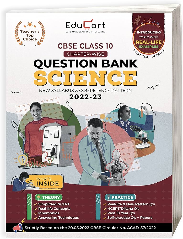 EDUCART CBSE CLASS 10 CHAPTER WISE QUESTION BANK SCIENCE 2022-23