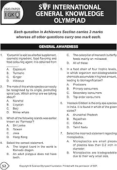 MTG International General Knowledge Olympiad (IGKO) Workbook for Class 9 - MCQs & Achievers Section - SOF IGKO Olympiad Preparation Books For 2024-2025 Exam