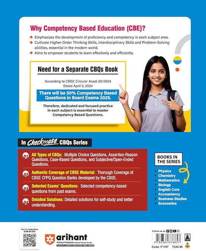 Arihant Competency Based Question Book | Biology Class 12th | Checkmate Series | With Assertion Reason | Correct | Incorrect Statements | Case Based | Solve Based | Subjective For Board Exams 2025 | All type CBQs PYQs With Detailed Solution