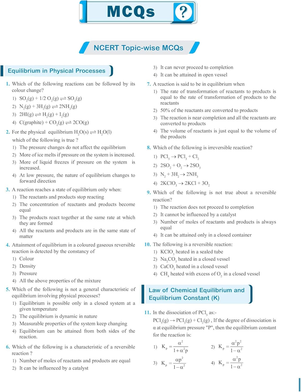 PW Objective NCERT Punch Chemistry Competitive Exams (NEET and CUET) | Includes A&R and Statement Type Questions Edition 2024-2025