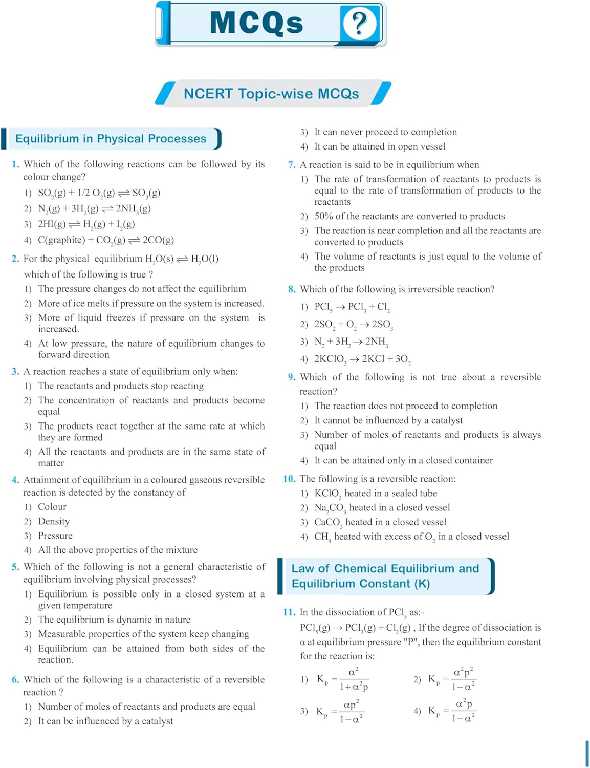 PW Objective NCERT Punch Chemistry Competitive Exams (NEET and CUET) | Includes A&R and Statement Type Questions Edition 2024-2025