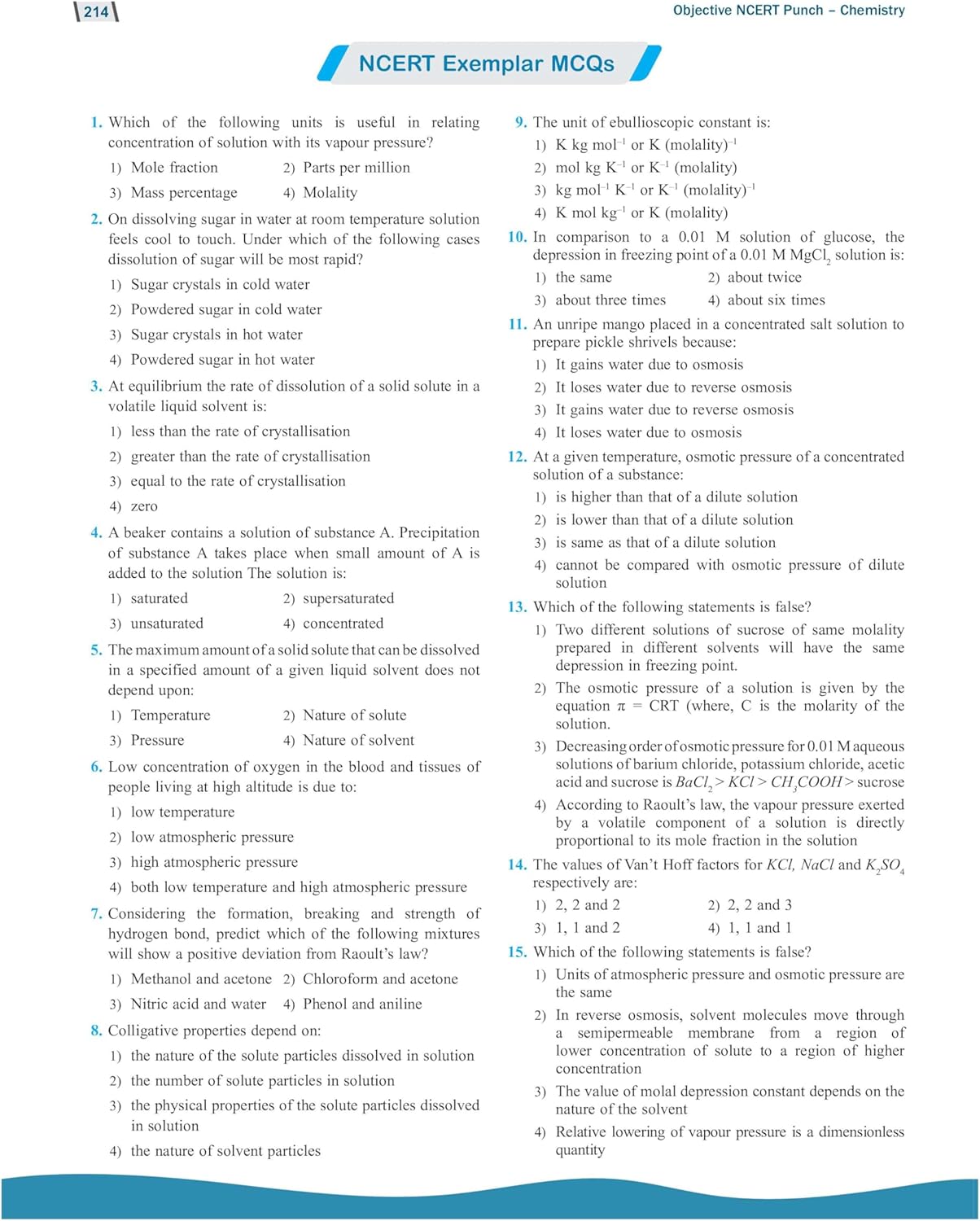 PW Objective NCERT Punch Chemistry Competitive Exams (NEET and CUET) | Includes A&R and Statement Type Questions Edition 2024-2025