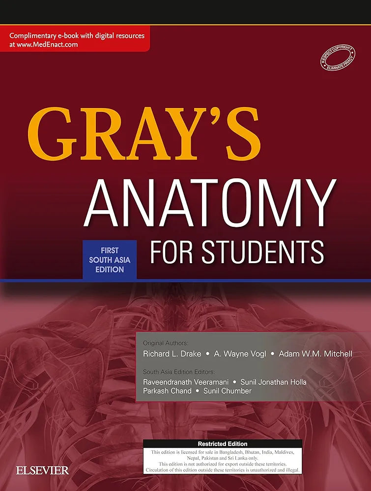 Grays Anatomy For Students: First South Asia Edition                             By Richard L.Drake                (Second Hand & Used Book)