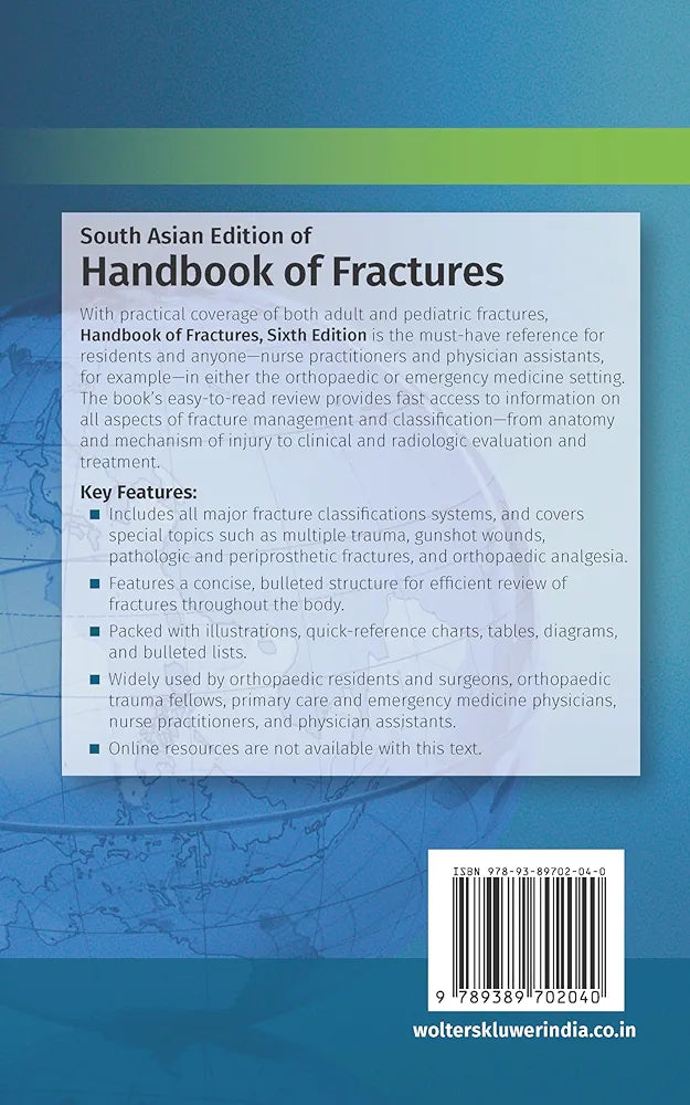 Handbook of Fracture South Asian Edition by Kenneth A.Egol 6th Edition