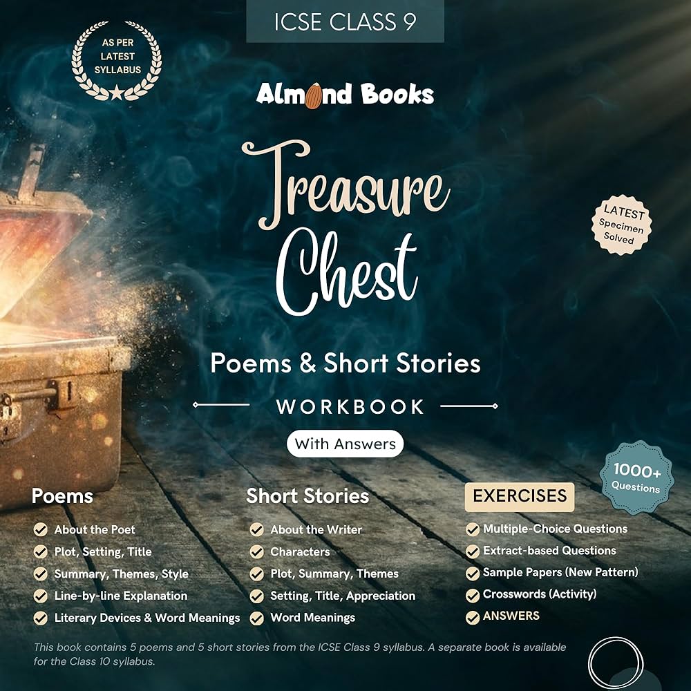 ICSE CLASS 9 ALMOND BOOKS TREASURE CHEST POEMS N SHORT STORIES WORK BOOK