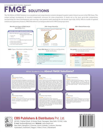 A Complete NEXT - Centric Approach FMGE SOLUTIONS For Foreign Medical Graduates Appearing for India Medical Registration - 9th ed Fully Colored. By Deepak marwah