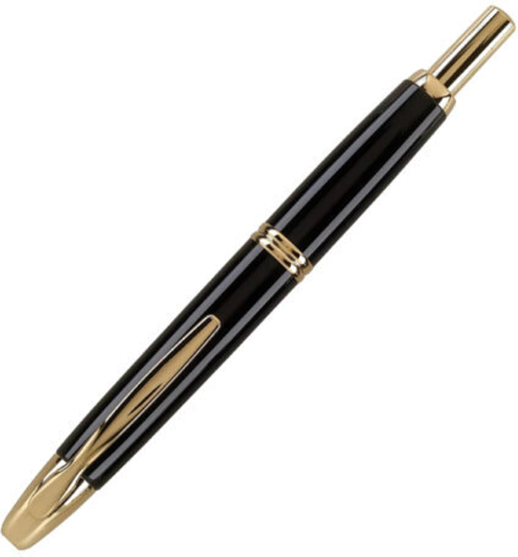 Pilot Premium Fountain Pen Capless Gold Accent Black