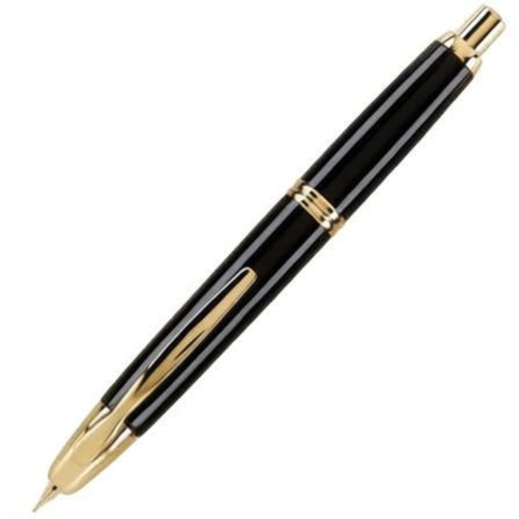 Pilot Premium Fountain Pen Capless Gold Accent Black