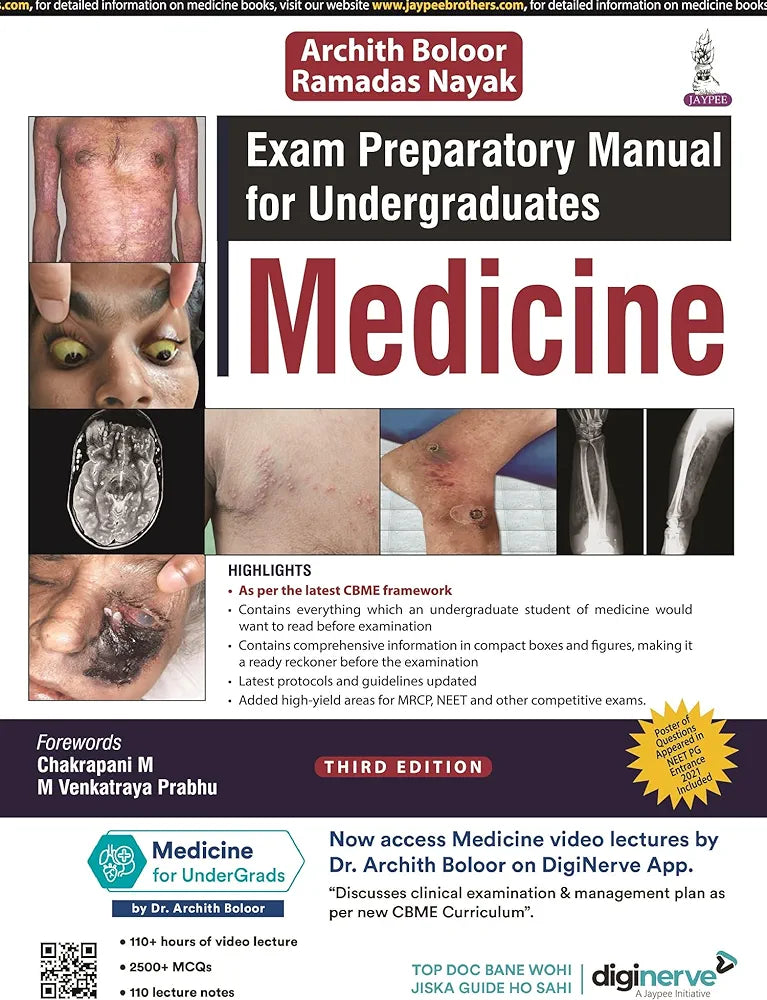 Exam Preparatory Manual For Undergraduates Medicine By Archith Boloor 3rd edition