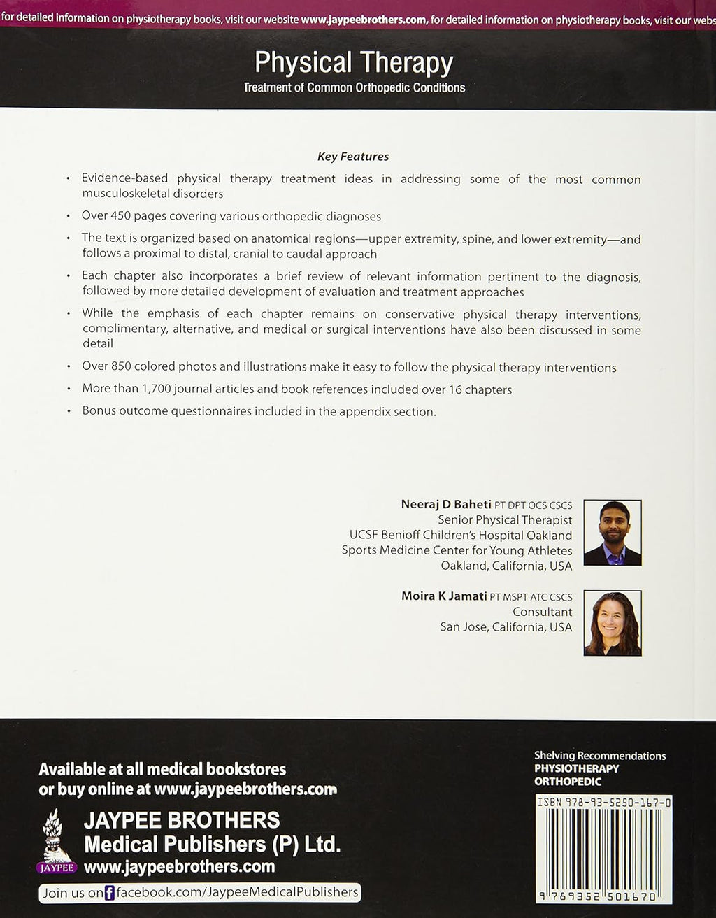 Physical Therapy Treatment of Common Orthopedic Conditions by Neeraj D Baheti
