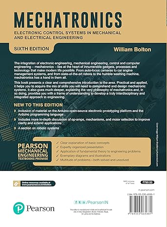 William Bolton MECHATRONICS ELECTRONIC CONTROL SYSTEMS IN MECHANICAL AND ELECTRICAL ENGINEERING 6ED (PB 2022)