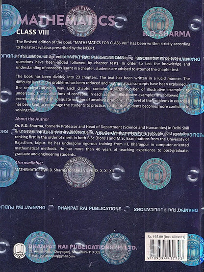 R D Sharma Mathematics Class 8 CBSE - by R.D. Sharma - 2025-26