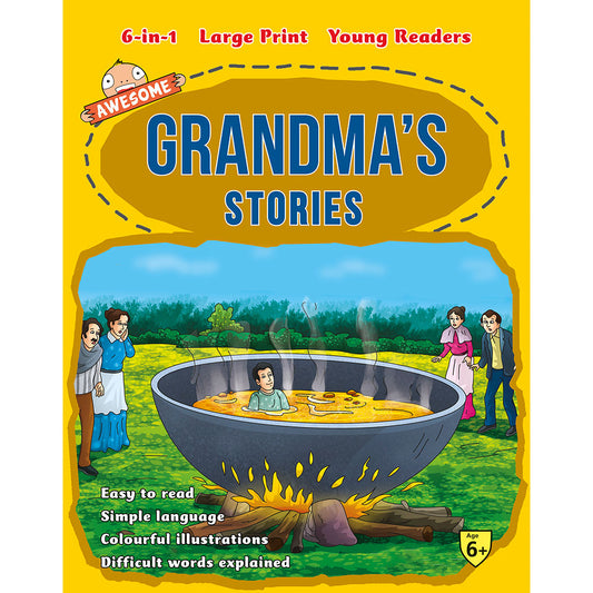 6 in 1 Large Print Young Readers Grandma's Stories")/(AWESOME) (HARDCOVER)