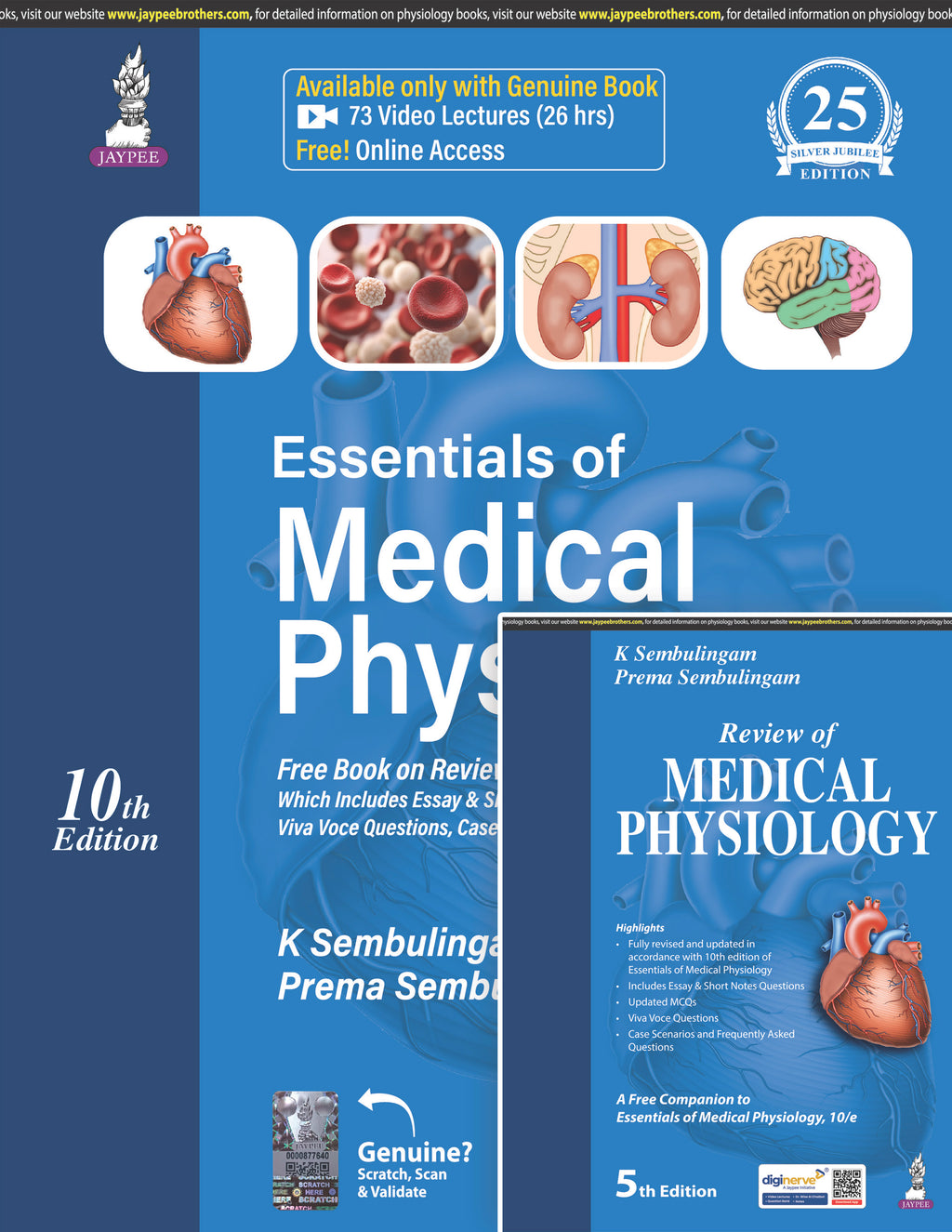 Essentials of Medical Physiology (Free Book on Review of Medical Physiology by 
K SEMBULINGAMPREMA SEMBULINGAM 2025