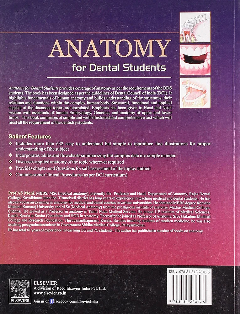 Anatomy for Dental Students, By A S Moni