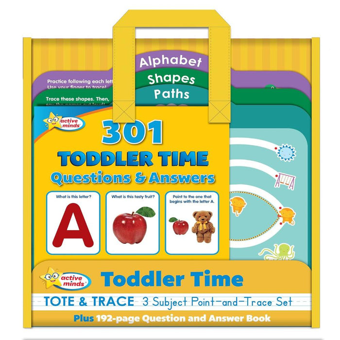 Toddler Time Tote & Trace 3 Subject Point-and-Trace Set from the Active Minds series.