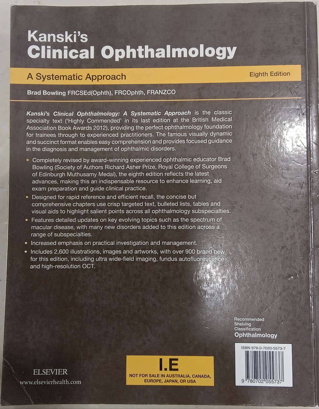 CLINICAL OPHTHALMOLOGY 8th EDITION [ELSEVIER]
