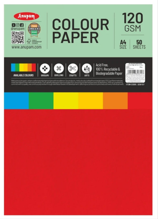 Anupam colour pepar 120gsm
