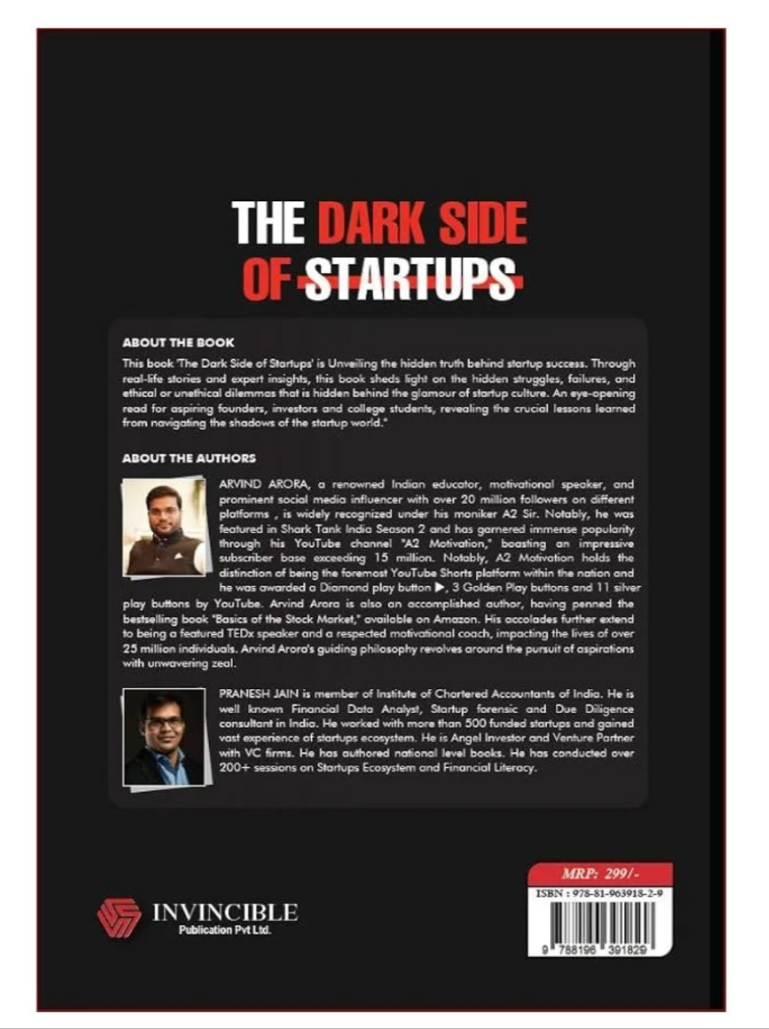 THE DARK SIDE OF STARTUPS