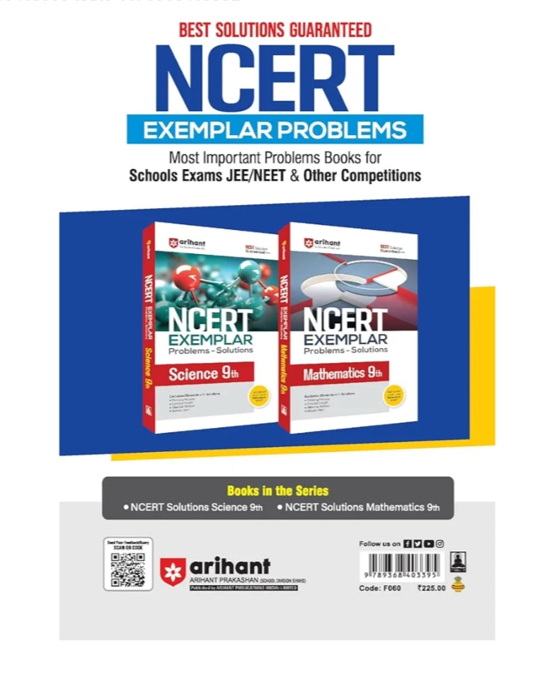 Arihant NCERT Solutions for Class 9th Science with Chapterwise Study Notes | including Selected Questions of  | Fully updated as per latest NCERT Textbook