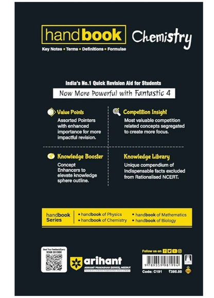 Arihant Handbook Chemistry for class 11th-12th, Engineering, Medical & other Competitions | With Fantastic 4- Value Points | Competition Insight | Knowledge Boosters | Knowledge Library