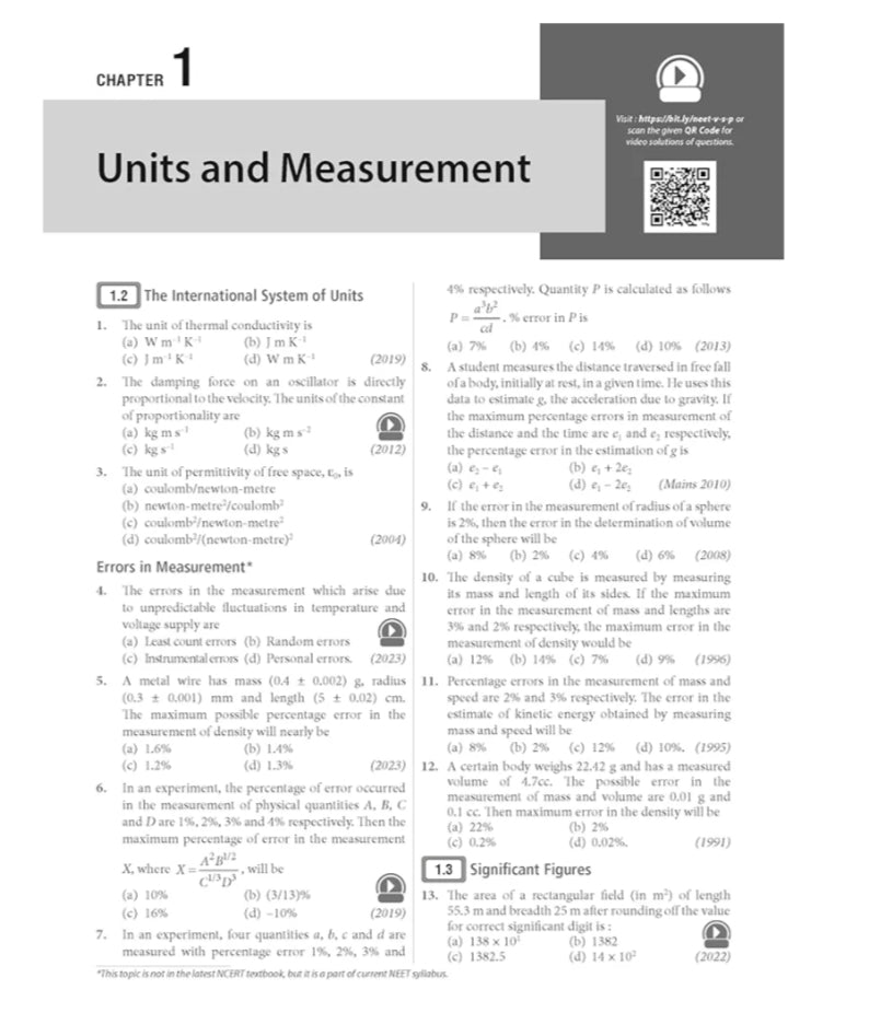 MTG 37 Years NEET Previous Year Solved Question Papers with NEET PYQ Chapterwise Topicwise Solutions Physics For NEET 2025 Exam | Get Free access of Smart Book & Video Solutions (Based on Latest Syllabus) [Paperback] MTG Editorial Board