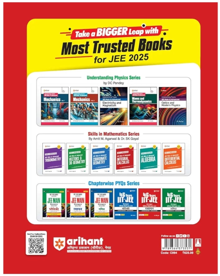 Arihant 46 Years IIT - JEE Chapterwise Solved papers 2024 - 1979 Rasaayan JEE Advanced 2024 - 1979 + JEE Main 2024 - 2013