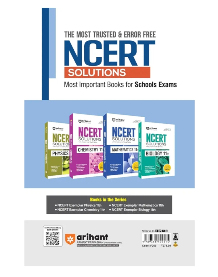 Arihant NCERT Exemplar Problems-Solutions for Biology 11th | Fully updated as per the latest rationalized NCERT