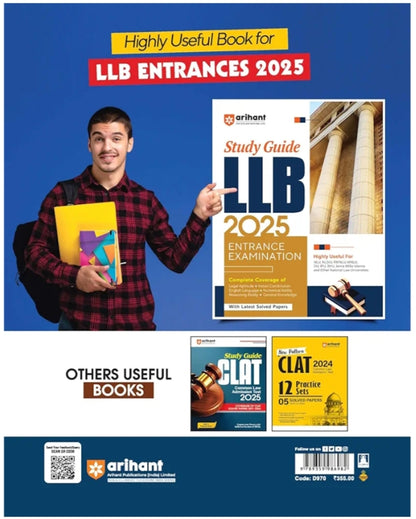 Arihant LLB Bachelor Of Laws 2025 Exams 15 Solved Papers 2024-2010 | Detailed and Authentic Explanations | Answer key | 3 Practice Sets | useful for NLU, NLSIU, RMNLU, and other National Law Universities