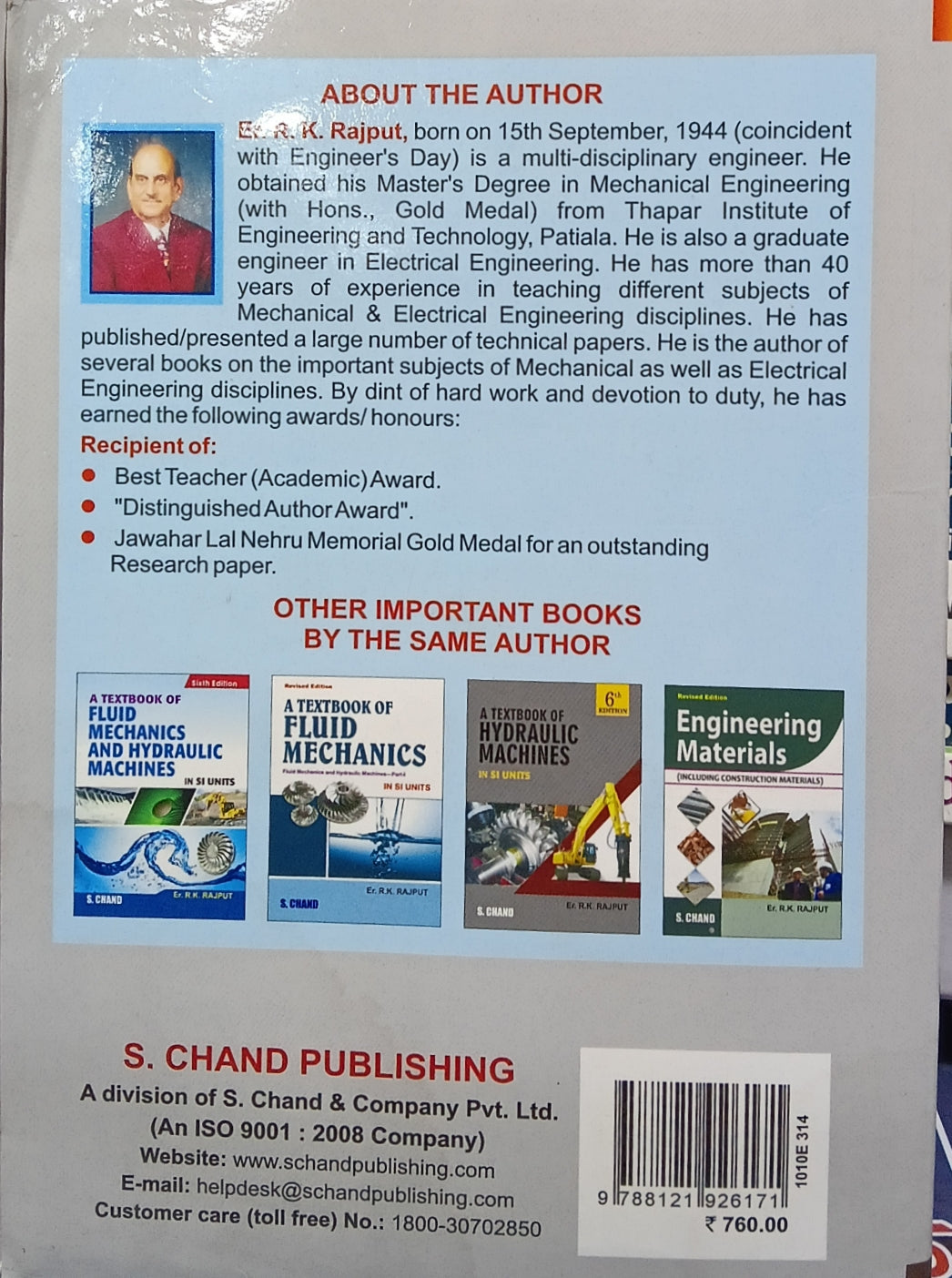 A Textbook Of Heat And Mass Transfer  Paperback –  by RK Rajput Edition 2016