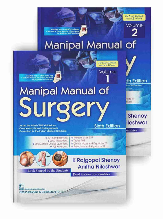 Manipal Manual of Surgery (2 Vol. Set)