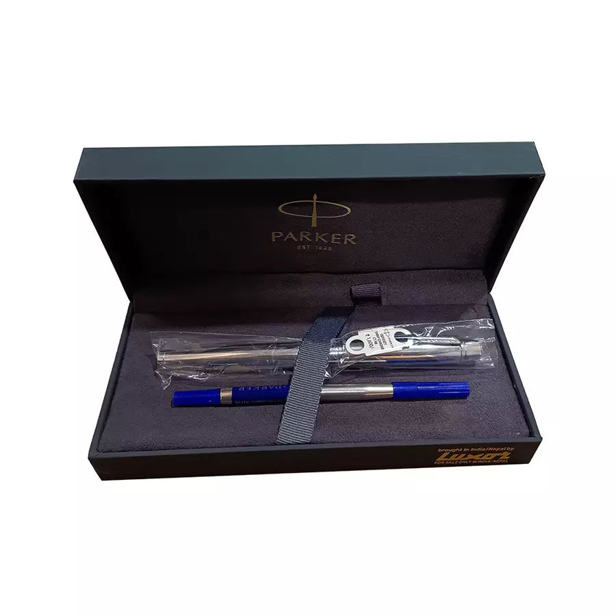 Parker ODYSSEY Chrome Plated Shiny Chrome CT Roller Ball Pen (Blue)