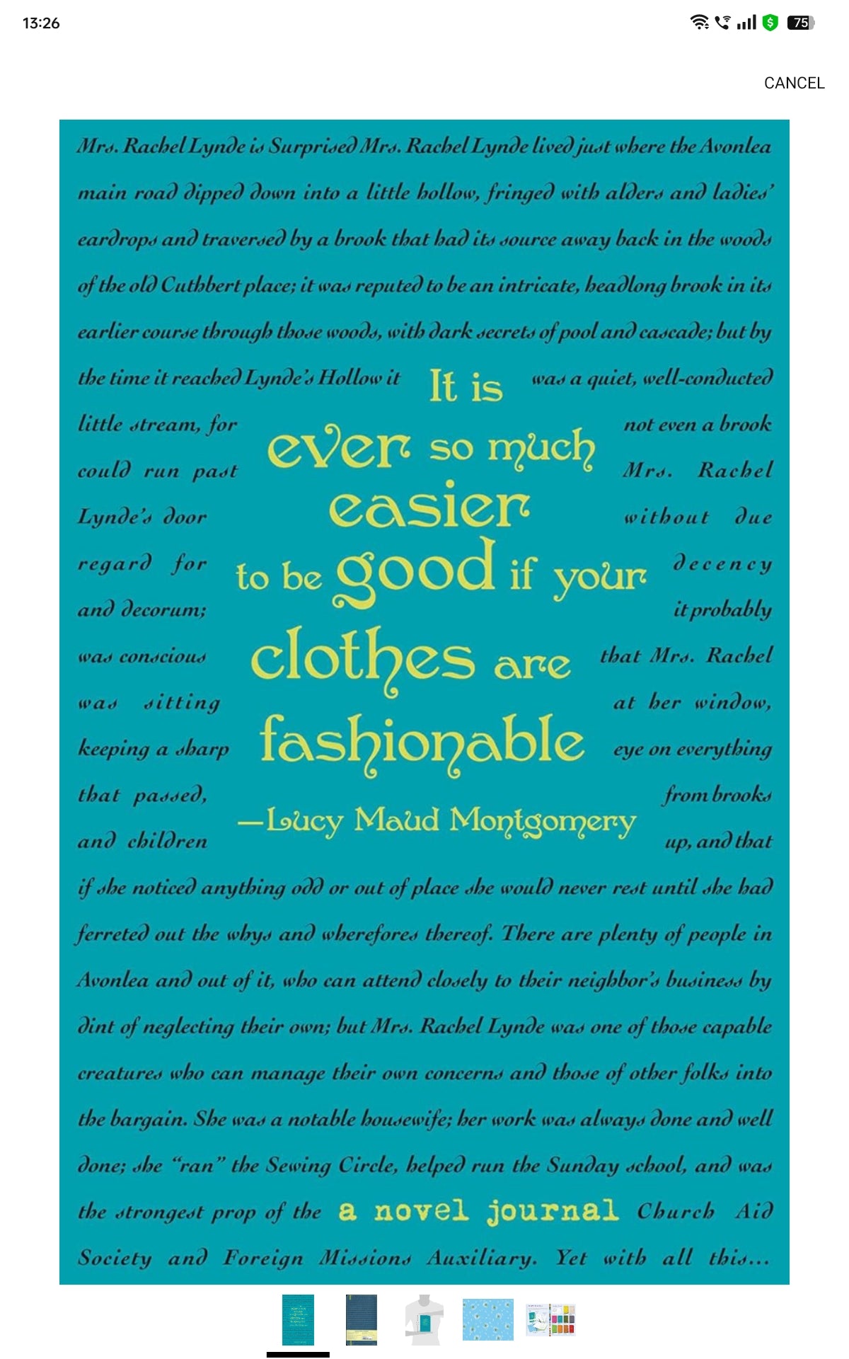 Anne of Green Gables -journal